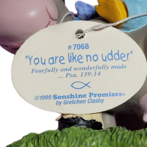 VINTAGE 1999! SONSHINE PROMISES "You Are Like No Udder" Figurine - Picture 2 of 4